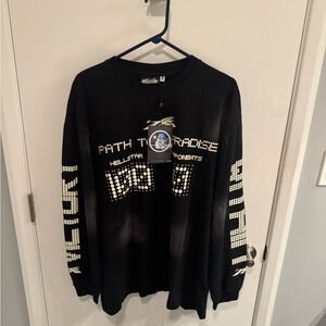 Hellstar long sleeve T shirt black/white size XL